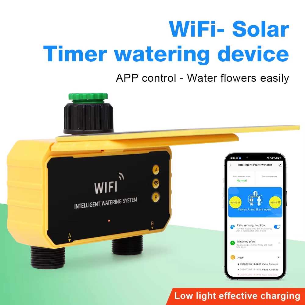 Smart Garden Accessories - ตัวควบคุมการรดน้ำอัตโนมัติแบบ WIFI สำหรับสวน พร้อมวาล์วควบคุมน้ำและระบบตรวจจับฝน
