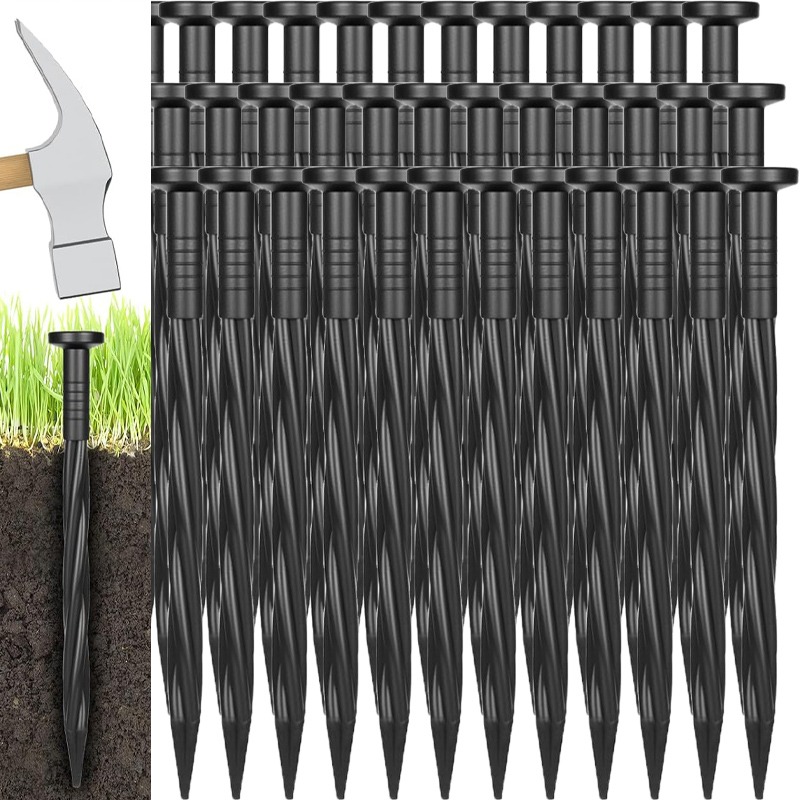 Smart Garden Edging - สมอบกพลาสติกสำหรับสวน 10-50 ชิ้น สำหรับยึดต้นไม้ ปักขอบทางเดิน ป้องกันวัชพืช