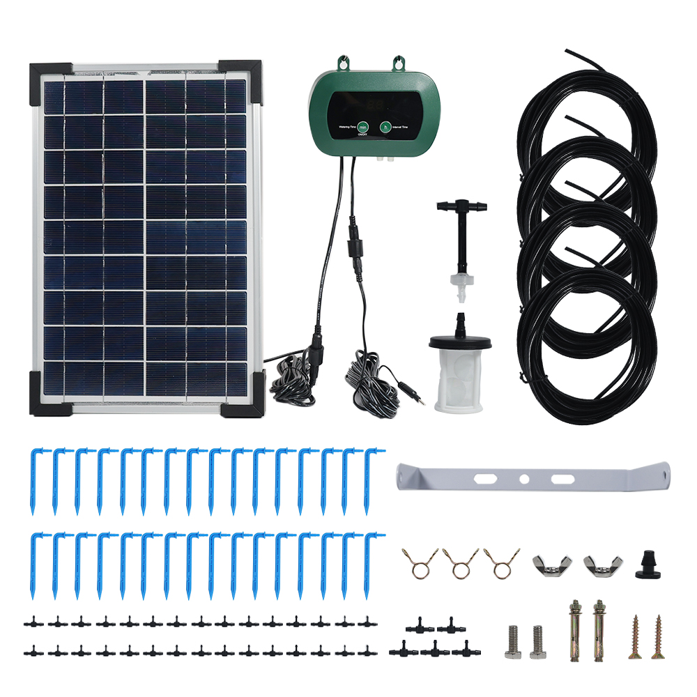 Smart Gardening - อุปกรณ์ไฮโดรโปนิกส์พลังงานแสงอาทิตย์ ปั๊มจ่ายน้ำแบบหยดขนาดเล็ก ชุดรดน้ำในสวนและเรือนกระจก ระบบควบคุมอัจฉริยะ ชุดหยดน้ำ ระบบน้ำหยด