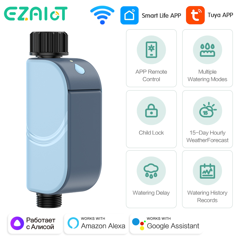 Smart Garden Accessories - สมาร์ท Tuya WIFI สวนรดน้ําจับเวลาอัตโนมัติโรยน้ําวาล์วจับเวลากลางแจ้งชลประทานรดน้ําระบบ Alexa Google