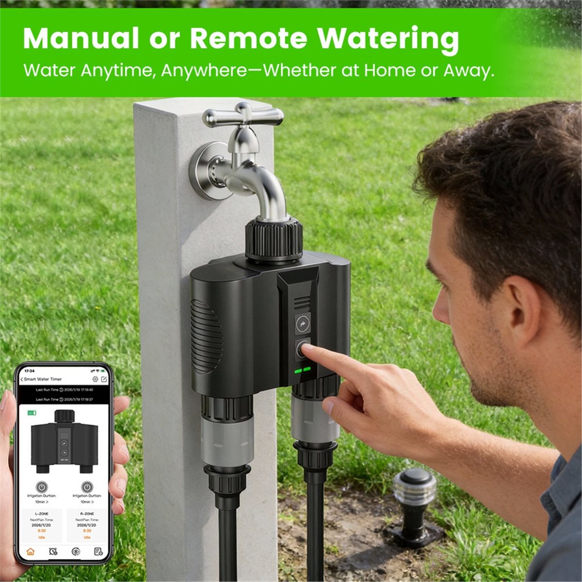 Y17A ชุดตั้งเวลาเปิด-ปิดน้ำแบบ - Smart Gardening บทวิจารณ์และราคา